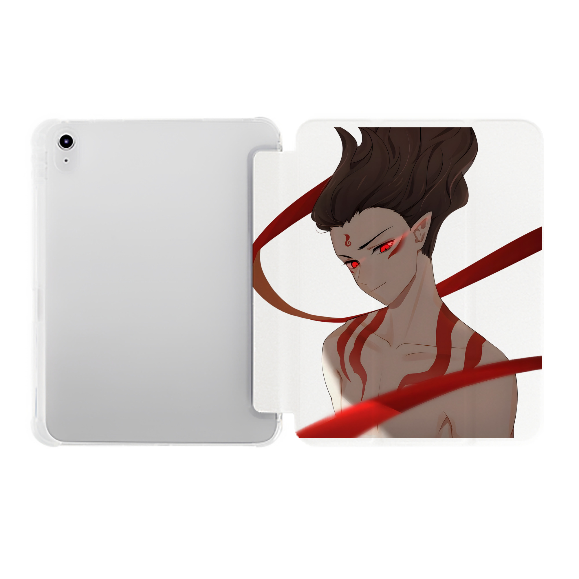 （画像用） Ne Zha 2 ナタ 魔童の大暴れ IPad ケース ペン収納付き 三つ折りスタンド PUレザー×シリコン 対応機種9.5/10.5/10.9インチ